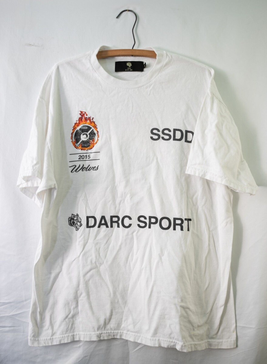 Picture of: Darc Sport X SSDD Wolves White T Shirt White Size Large EUC