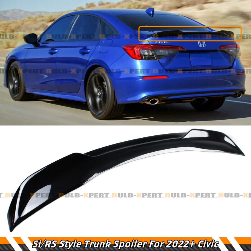 Picture of: For   Honda Civic Si Style Painted Glossy Black Sport Trunk Spoiler  Wing