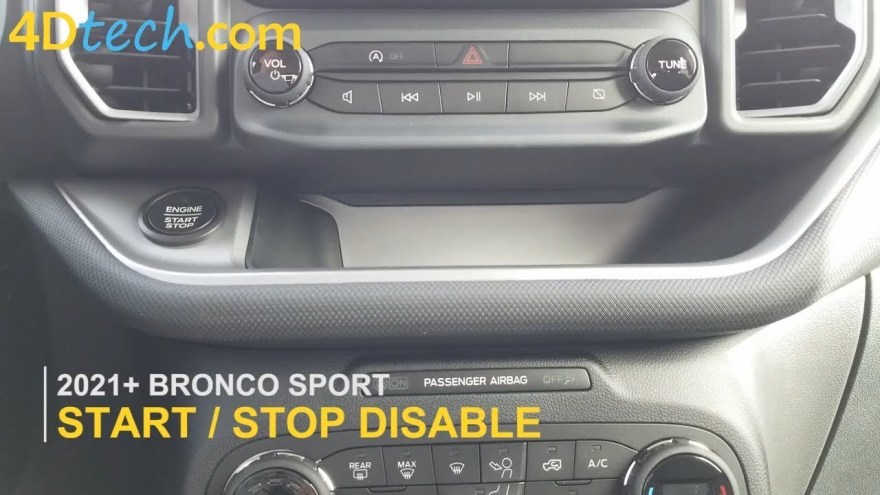Picture of: Ford Bronco Sport DISABLE Auto Start/Stop Feature – Turn ON and OFF  permanently! [+]