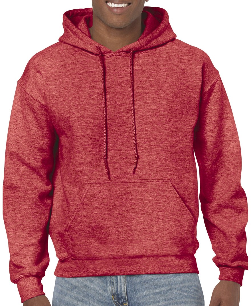Picture of: Gildan  Heavy Blend Hooded Sweatshirt – Heather Sport Scarlet Red