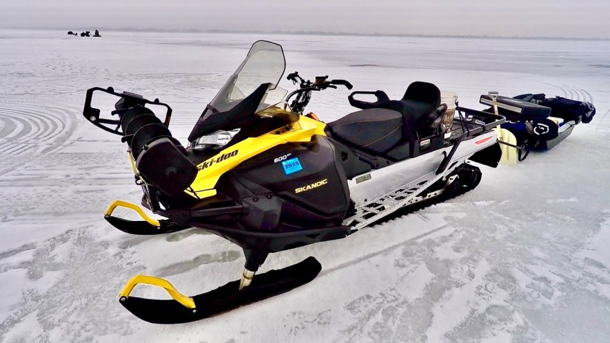 Picture of: NEW  Ski Doo Skandic  EFI Sport Walk Through – My NEW Ice Fishing  Snowmobile!