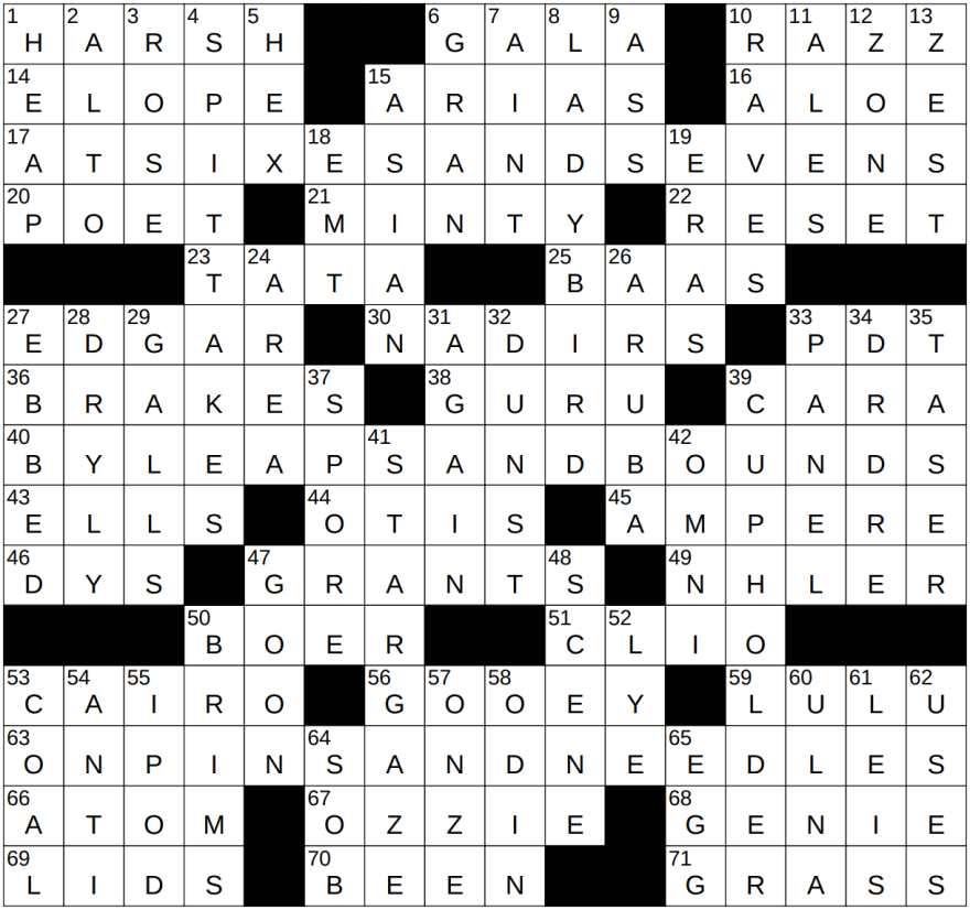 Picture of: – NY Times Crossword  Jul , Monday – NYXCrossword