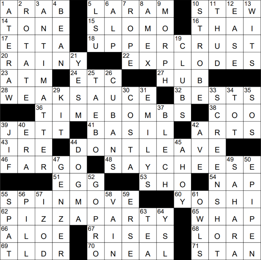 Picture of: – NY Times Crossword  Nov , Monday – NYXCrossword
