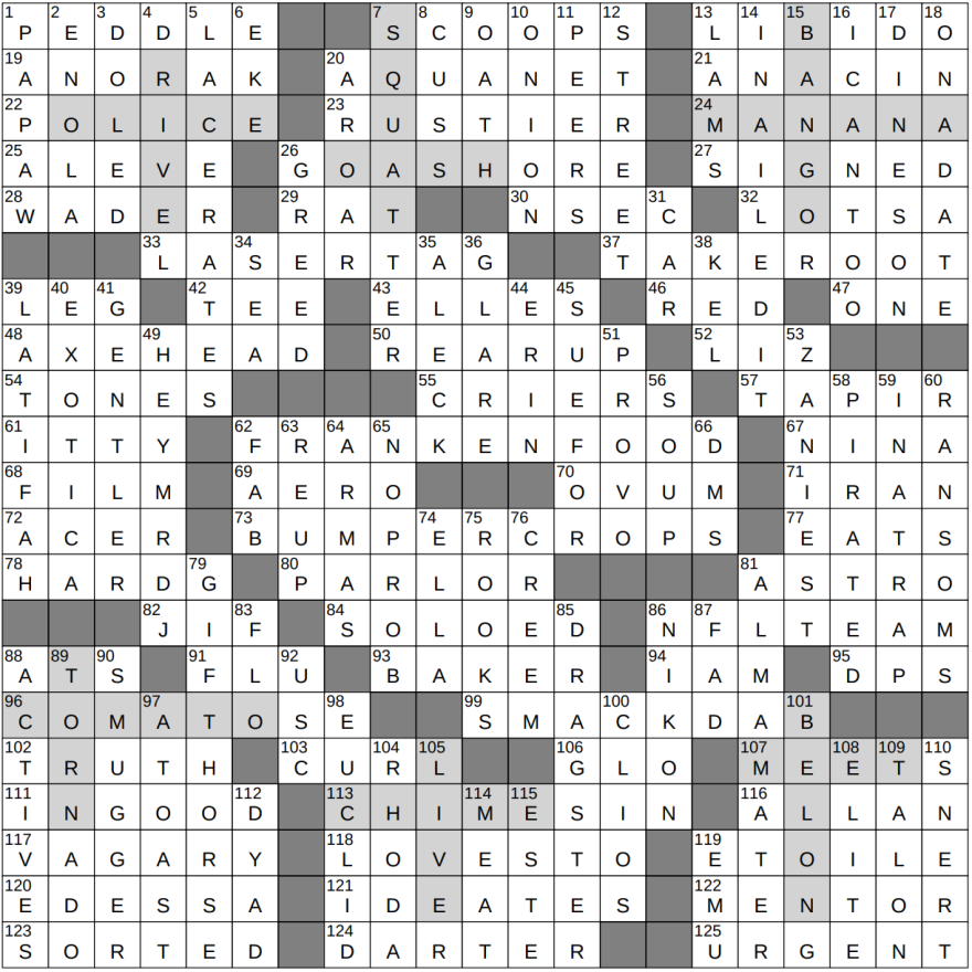 Picture of: – NY Times Crossword  Nov , Sunday – NYXCrossword