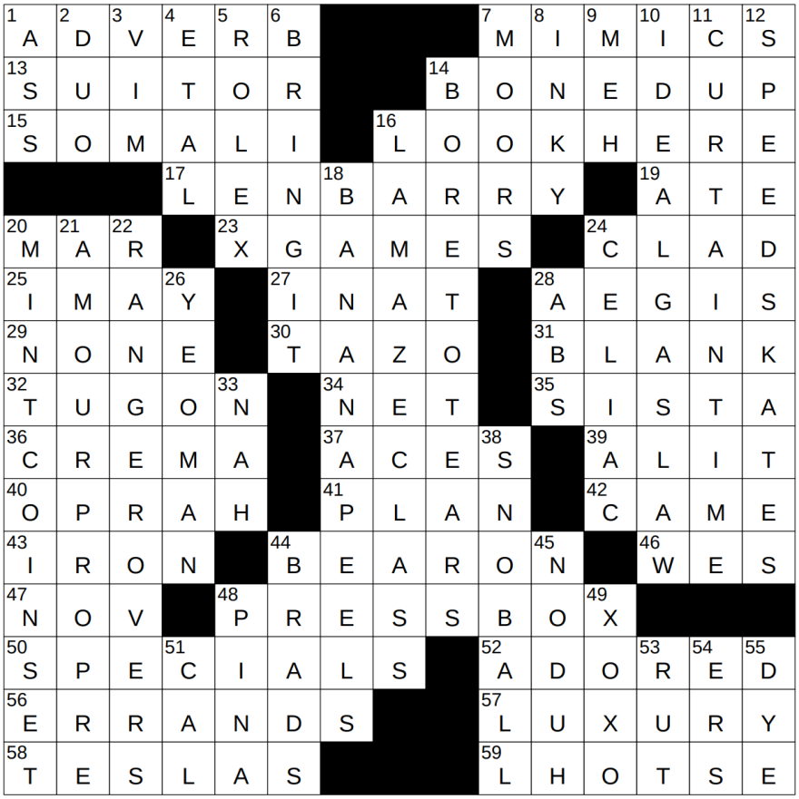 Picture of: – NY Times Crossword  Sep , Saturday – NYXCrossword