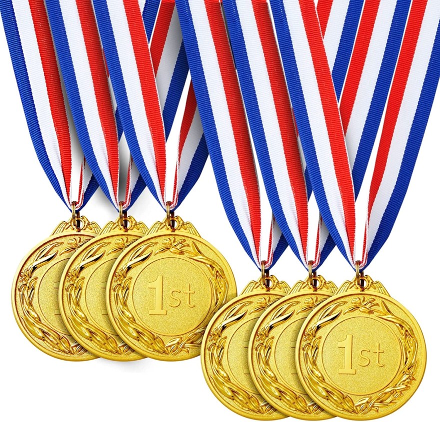 Picture of: -Pack Gold Round Metal st Place Medals for All Ages
