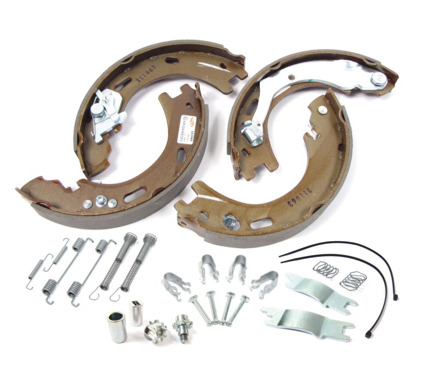 Picture of: Parking Brake Shoe Replacement Kit For LR, LR, And Range Rover Sport