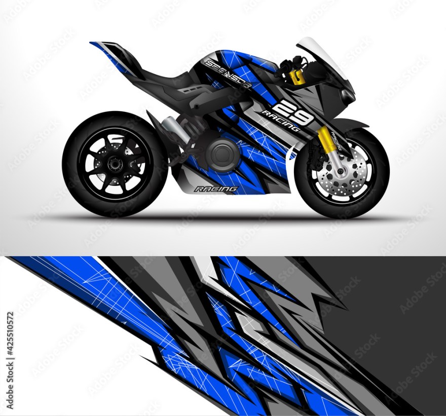 Picture of: Racing motorcycle sport bikes wrap decal and vinyl sticker design