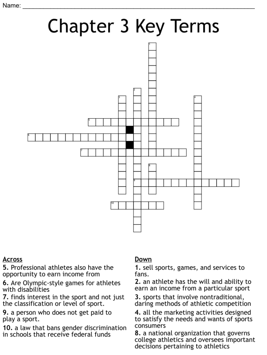 Picture of: Similar to Chapter  vocabulary Crossword – WordMint