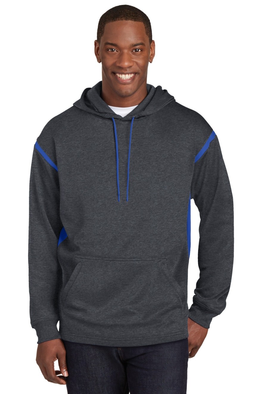 Picture of: Sport-Tek® Tech Fleece Colorblock Hooded Sweatshirt