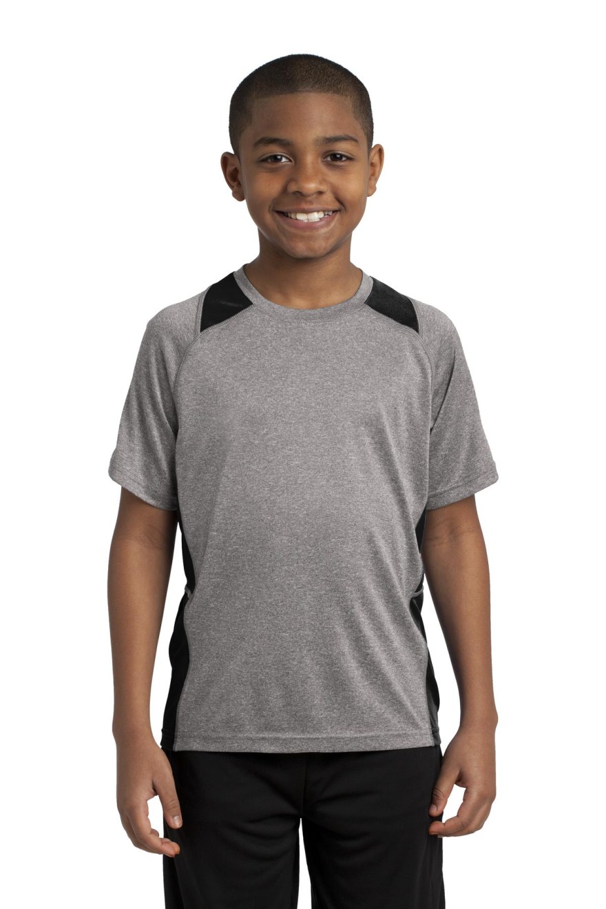 Picture of: Sport-Tek® Youth Heather Colorblock Contender™ Tee