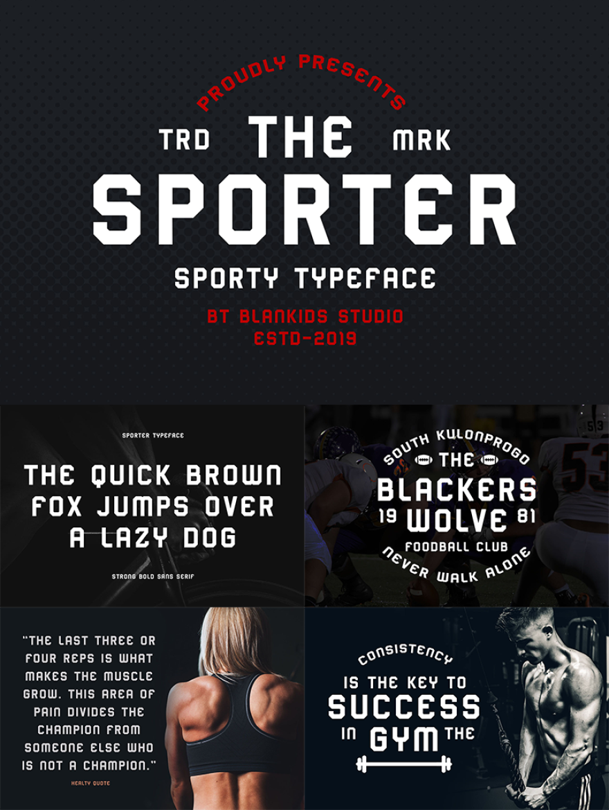 Picture of: Sporter Font  dafont