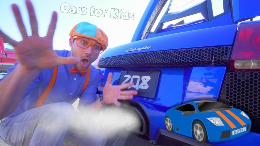 Picture of: The Blippi Lamborghini Race Car Video  Learn About Vehicles for Kids
