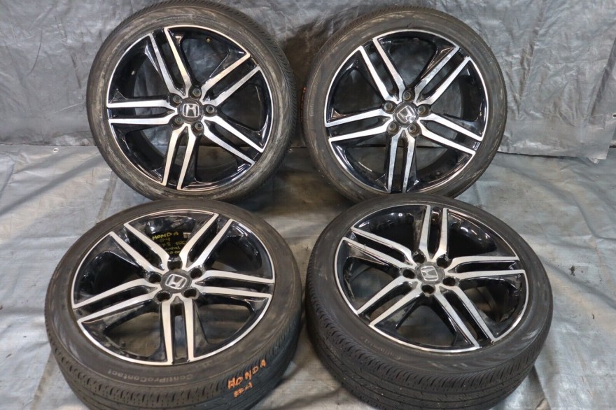 Picture of: HONDA ACCORD SPORT OEM WHEELS RIMS X + CONTINENTAL /R  #