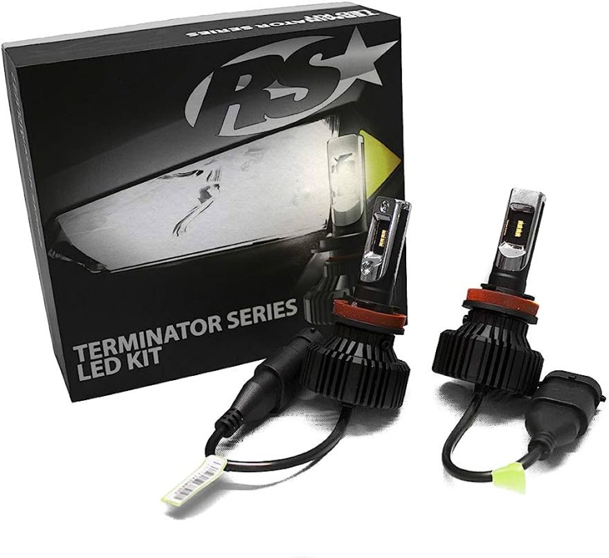 Picture of: Race Sport Lighting TLED Terminator Series  LED Headlight Kit  without Fan, with Pin Point Projection, Optical Targets and Flat Bracket
