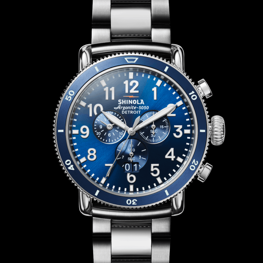 Picture of: Runwell Sport Chrono mmMidnight Blue DialStainless Steel
