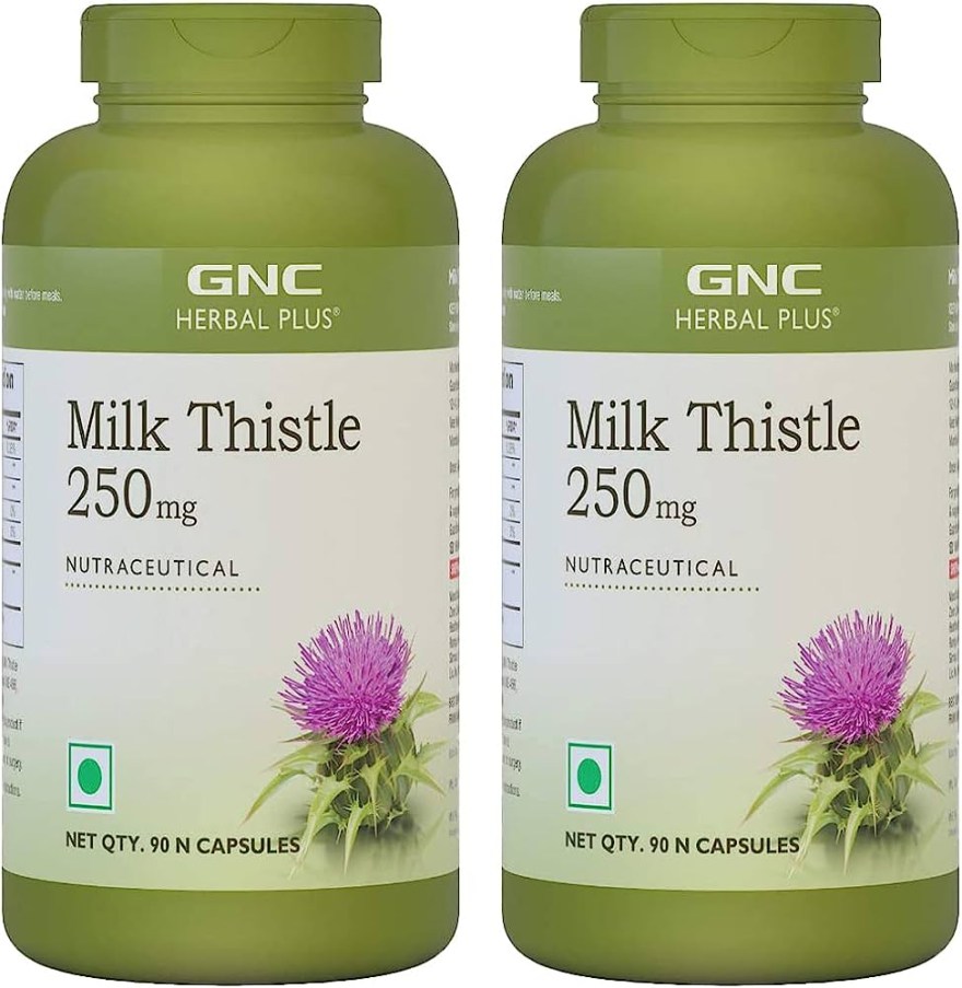 Picture of: GNC Herbal Plus Milk Thistle  mg –  Capsules (Pack of )