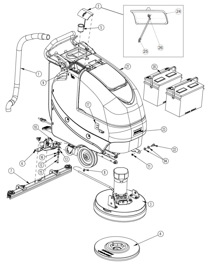 Picture of: Minuteman E/E/H Floor Scrubber Parts Manual
